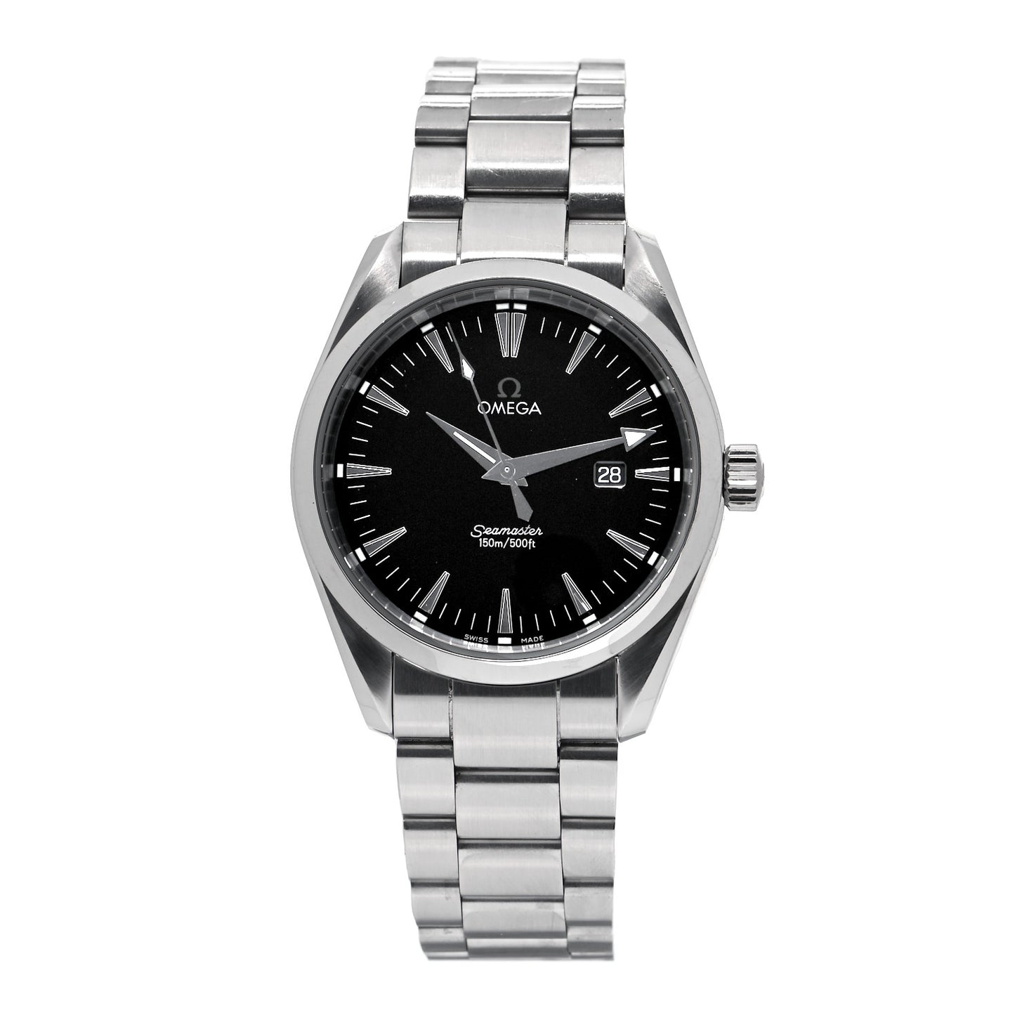 Stainless Steel 39mm Seamaster Aqua Terra Quartz Watch Black 2517.50