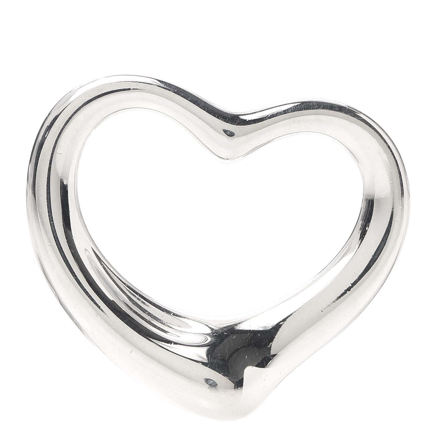Tiffany Sterling Silver 27mm Elsa Peretti Open Heart Pendant 1 of 3