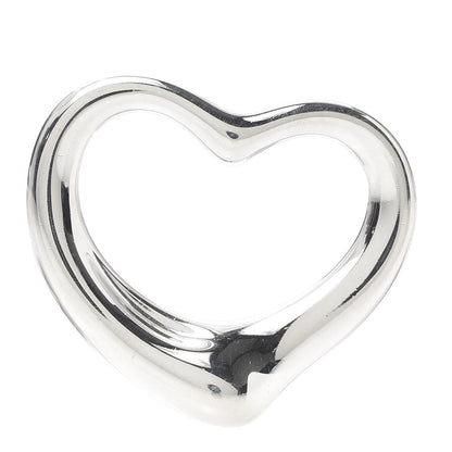 Tiffany Sterling Silver 27mm Elsa Peretti Open Heart Pendant 1 of 3