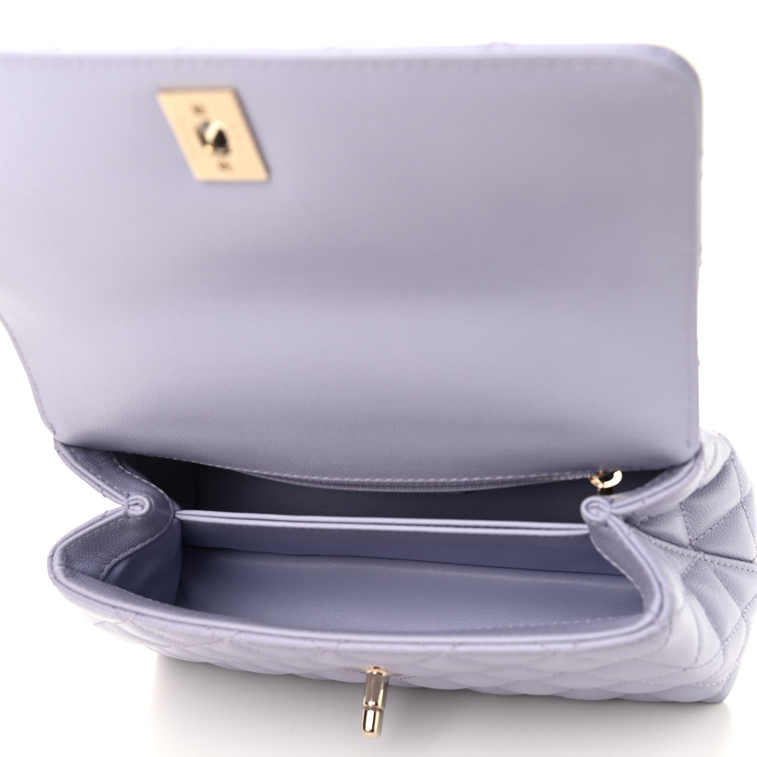 Chanel Caviar Quilted Mini Coco Handle Flap Light Purple 5 of 9