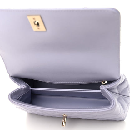Chanel Caviar Quilted Mini Coco Handle Flap Light Purple 5 of 9