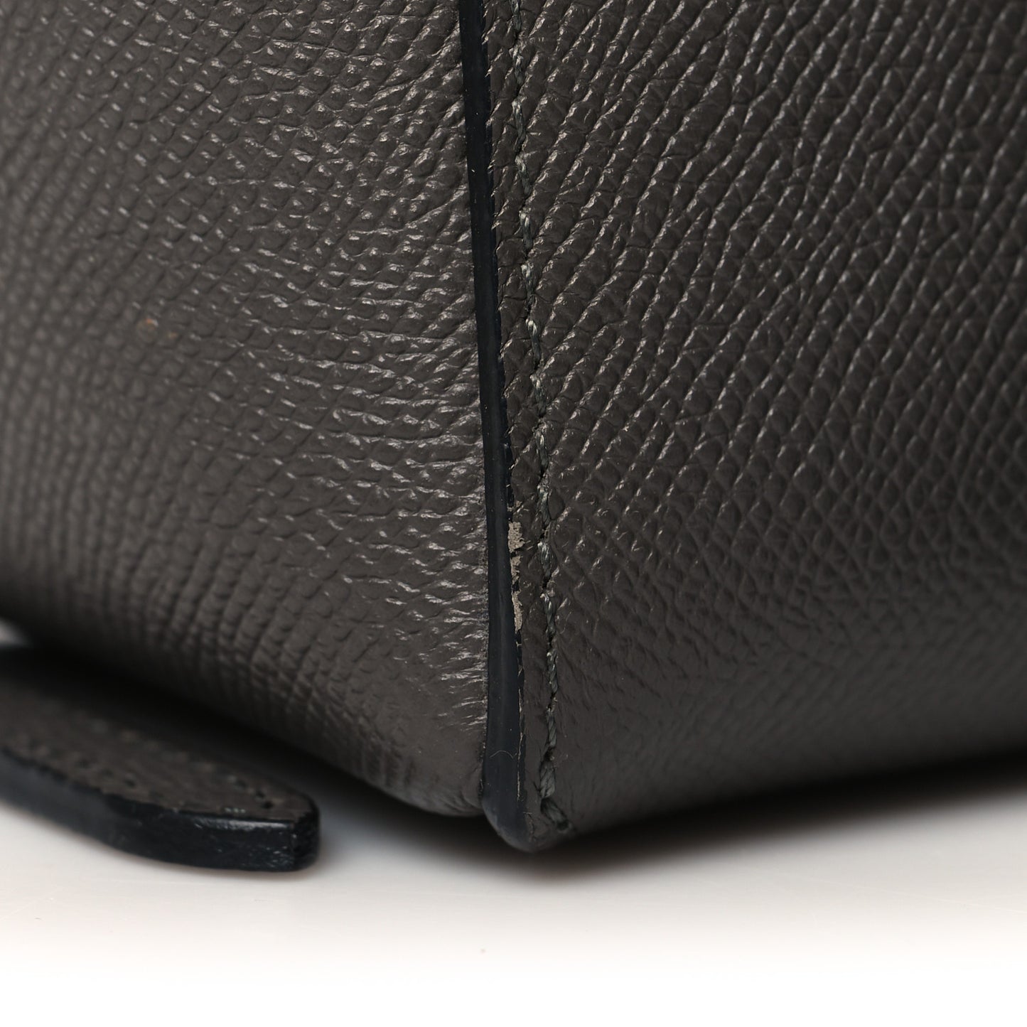 Grained Calfskin Nano Belt Bag Grey