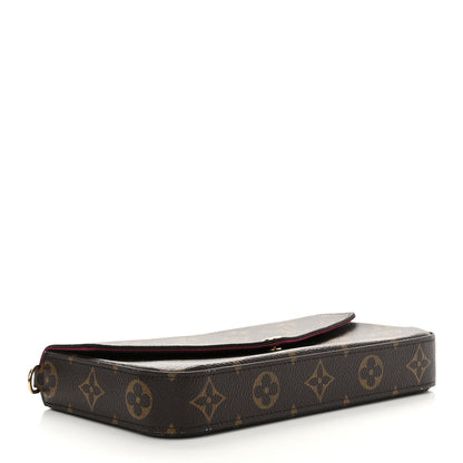 Louis Vuitton Monogram Pochette Felicie Chain Wallet Fuchsia 5 of 12