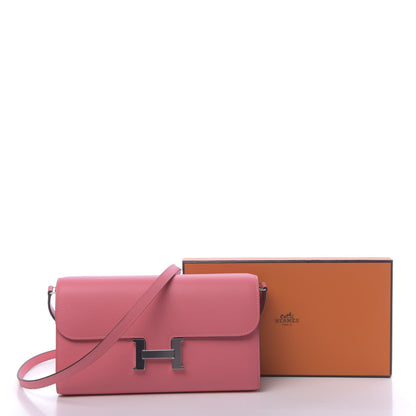 Hermes Evercolor Constance Wallet To Go Rose Azalee 11 of 11