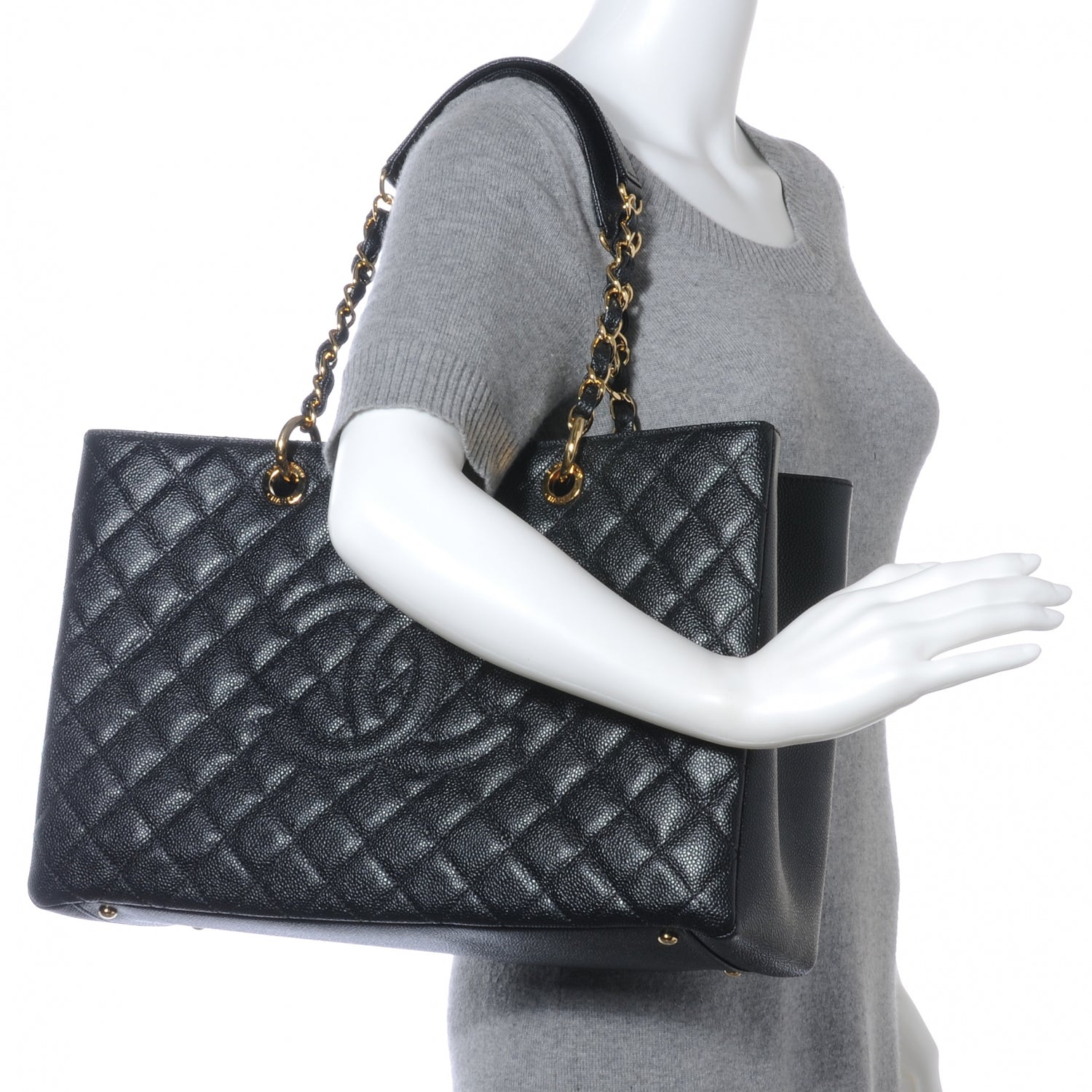 Chanel Caviar XL Grand Shopping Tote GST Black 2 of 7
