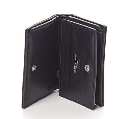 Saint Laurent Lambskin Y Quilted Monogram Loulou Flap Wallet Black 5 of 6
