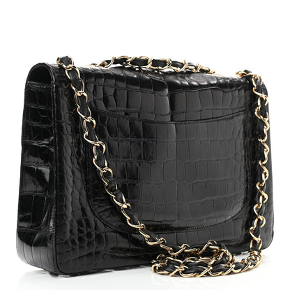 Chanel Alligator Jumbo Single Flap Black 3 of 12