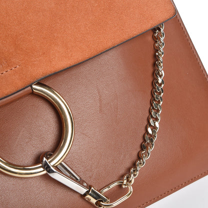 Chloe Suede Calfskin Medium Faye Shoulder Bag Tobacco 11 of 12