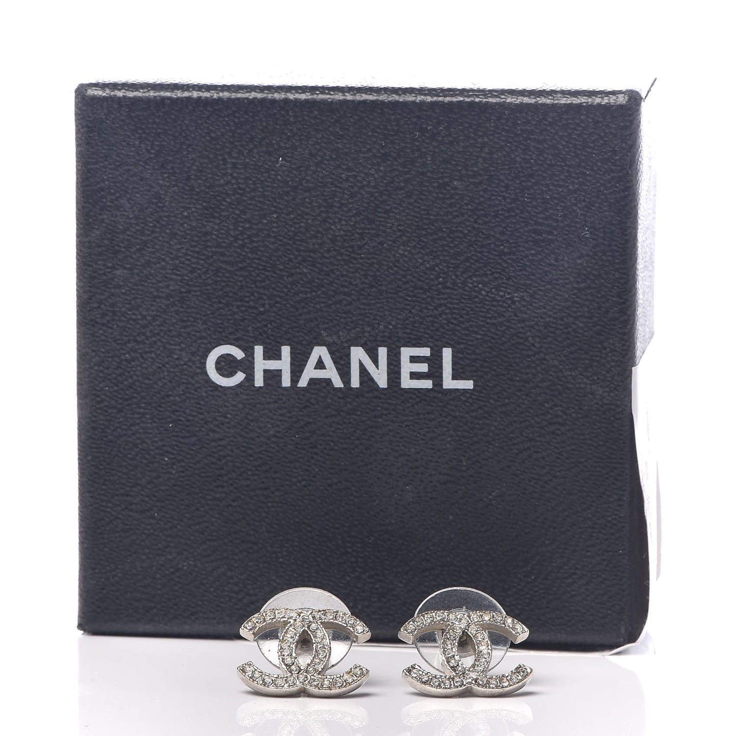 Crystal CC Earrings Silver