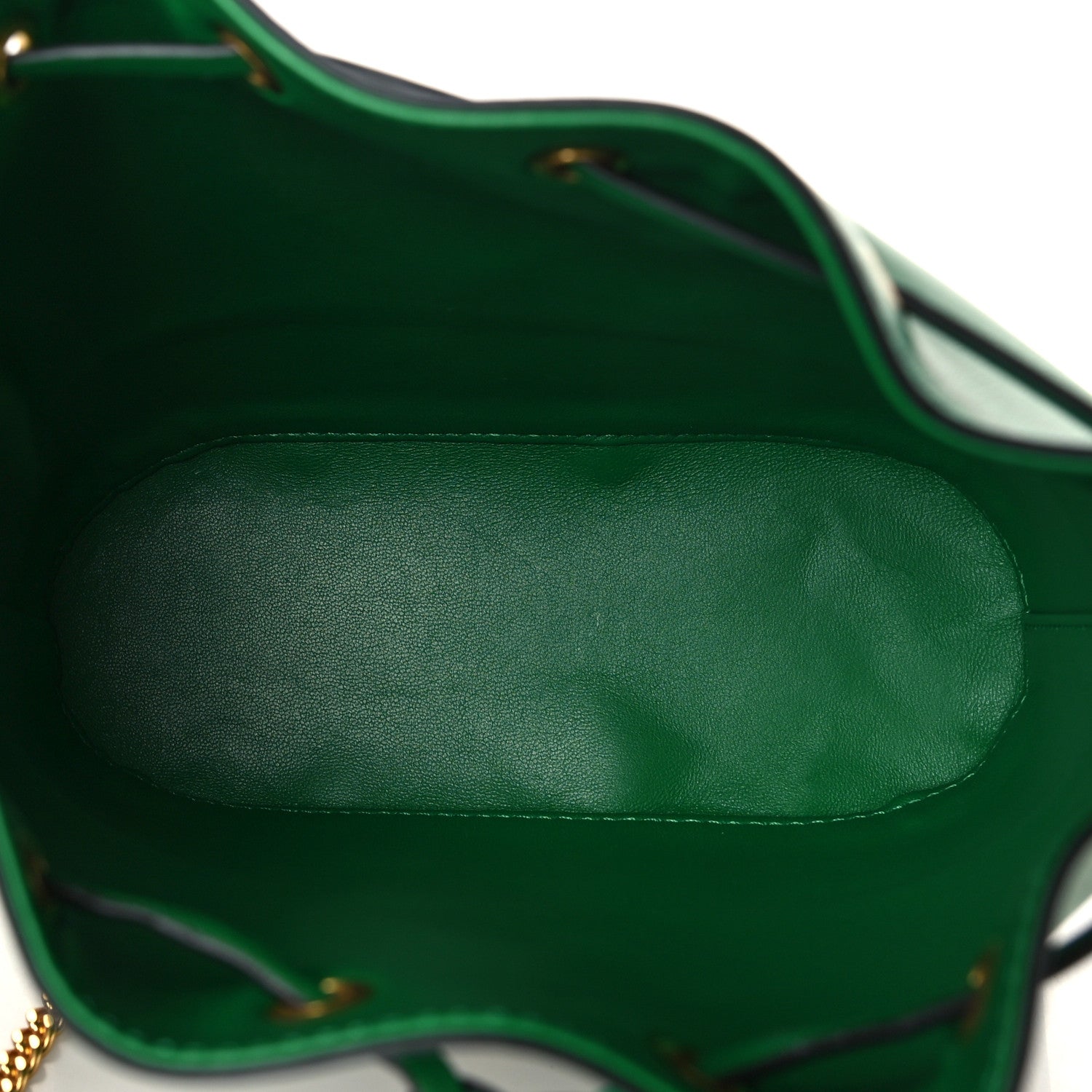 Valentino Garavani Nappa Mini VLogo Signature Chain Bucket Bag Gea Green 5 of 9