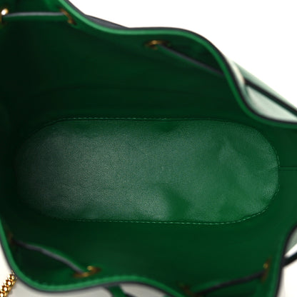 Valentino Garavani Nappa Mini VLogo Signature Chain Bucket Bag Gea Green 5 of 9