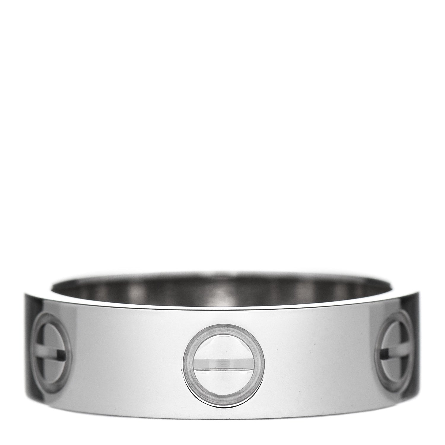Cartier 18K White Gold 5.5mm LOVE Ring 53 6.25 1 of 5