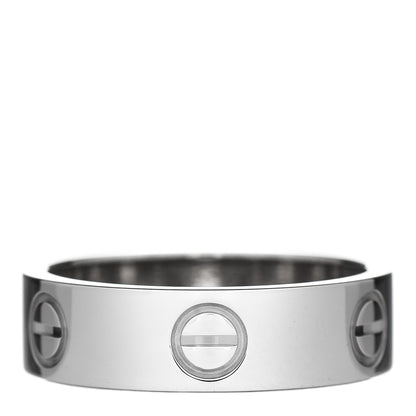 Cartier 18K White Gold 5.5mm LOVE Ring 53 6.25 1 of 5