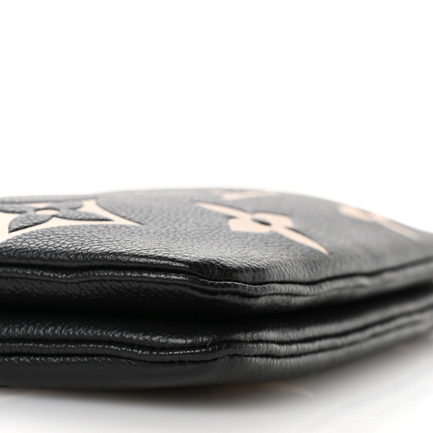 Louis Vuitton Empreinte Monogram Giant Double Zip Pochette Black Cream 8 of 9
