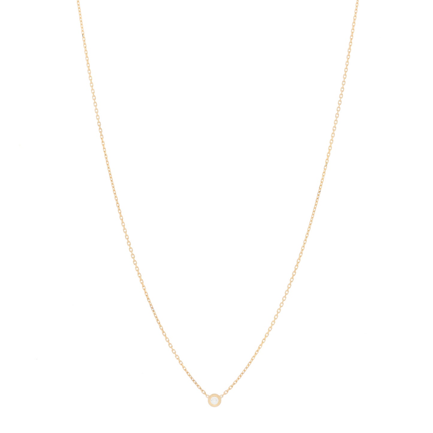18K Yellow Gold Diamond XS D'Amour Pendant Necklace