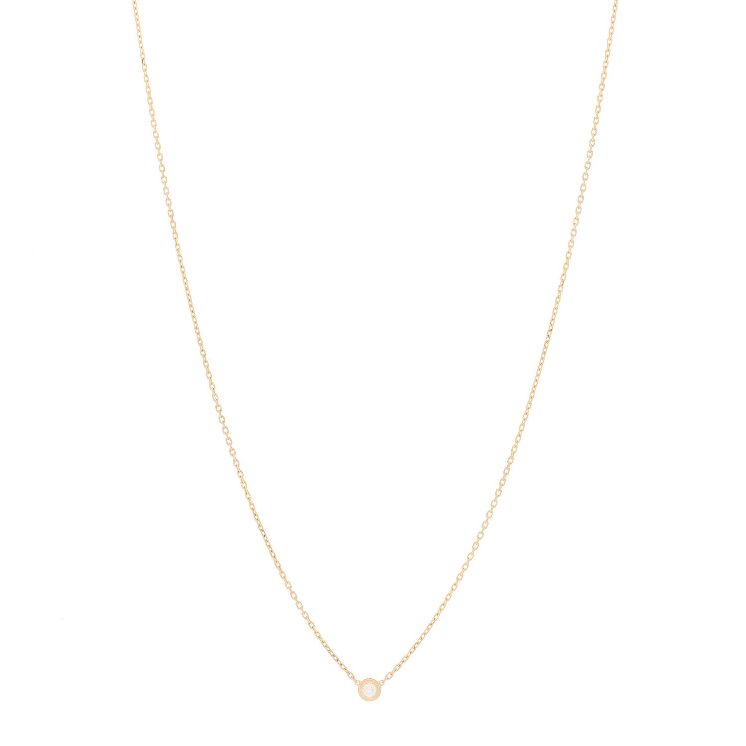 Cartier 18K Yellow Gold Diamond XS D'Amour Pendant Necklace 1 of 5