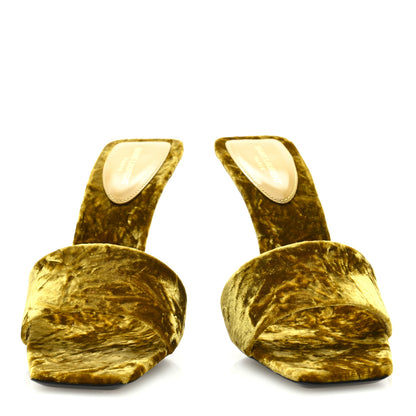 Saint Laurent Velvet Baliqua 105 Mule Sandals 39 Yellow 2 of 7