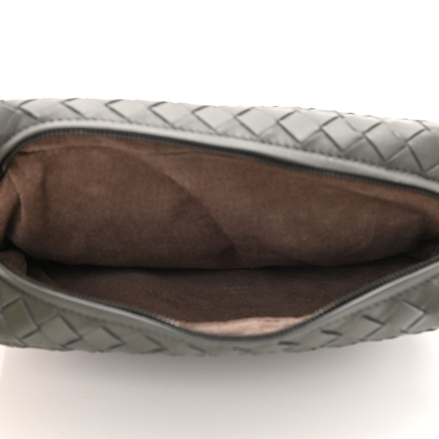Nappa Intrecciato Mini Messenger Bag Light Grey