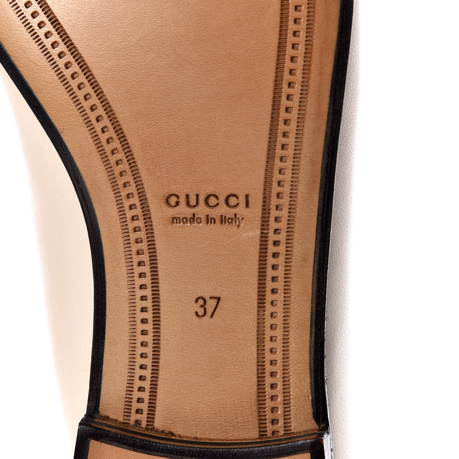 Gucci Lambskin Womens Brixton Horsebit Loafers 37 Mystic White 8 of 11