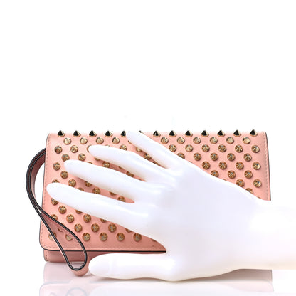 Christian Louboutin Calfskin Macaron Spiked Flap Wallet Mystic Pink 2 of 10