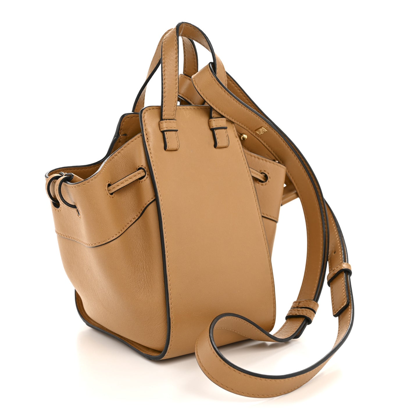 Calfskin Mini Hammock Shoulder Bag Gold