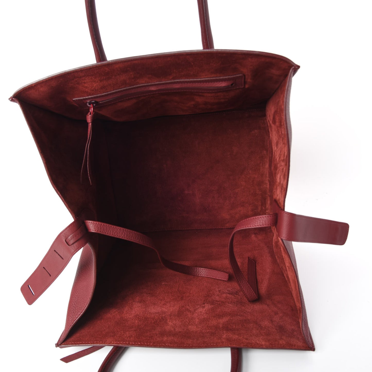 Supple Calfskin Large Phantom Luggage Burgundy
