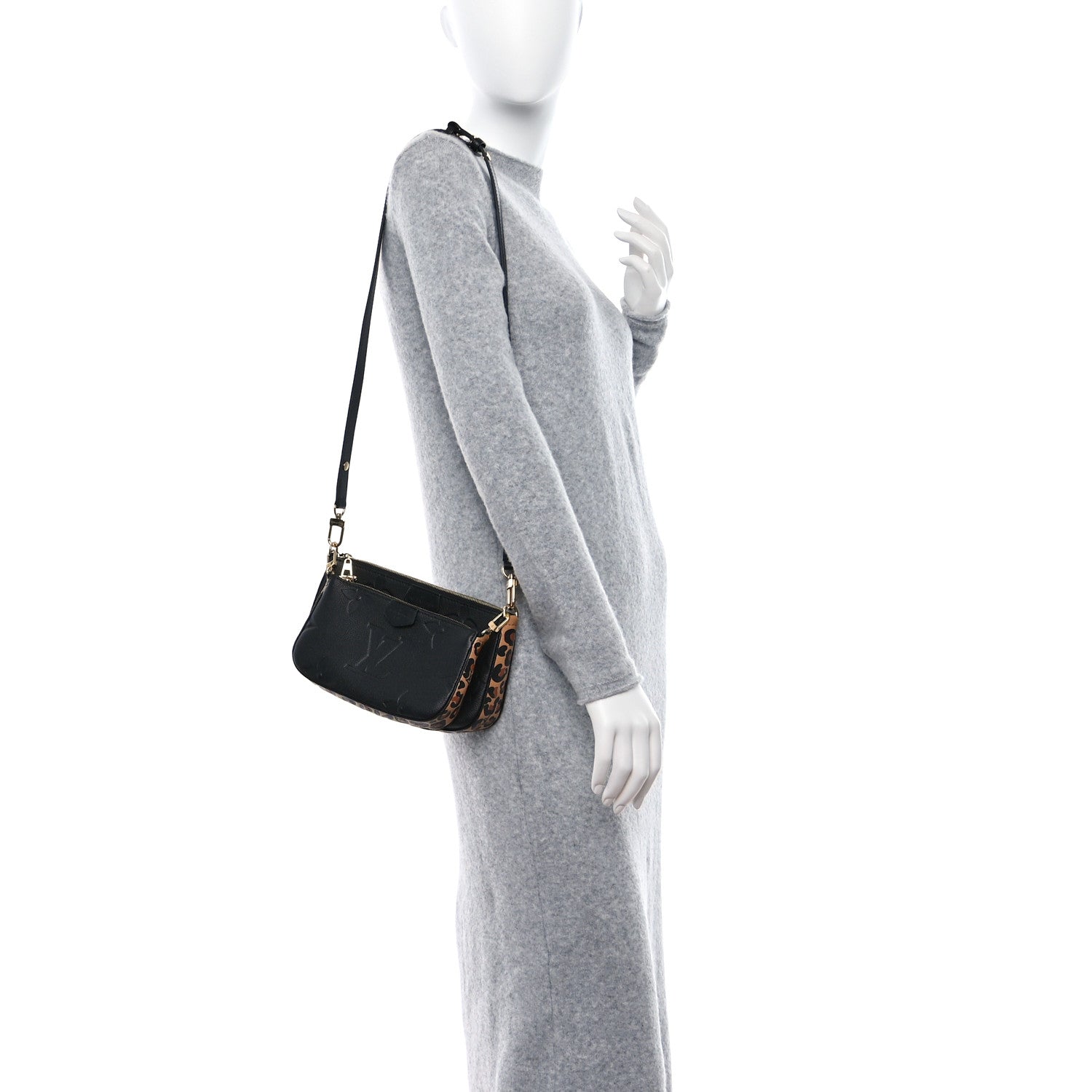 Louis Vuitton Empreinte Monogram Giant Wild At Heart Multi Pochette Accessories Black 2 of 12