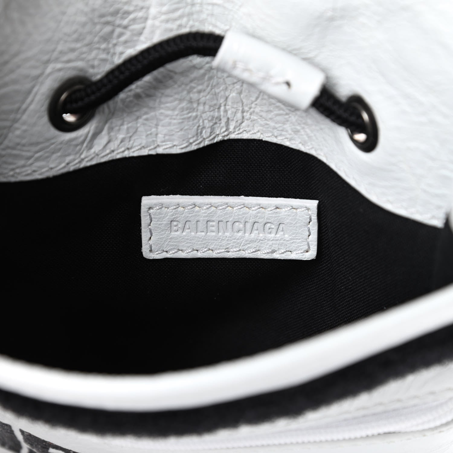 Balenciaga Agneau Arena Graffiti All Over Small Explorer Pouch with Strap White Multicolor 6 of 12