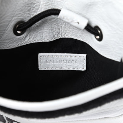 Balenciaga Agneau Arena Graffiti All Over Small Explorer Pouch with Strap White Multicolor 6 of 12