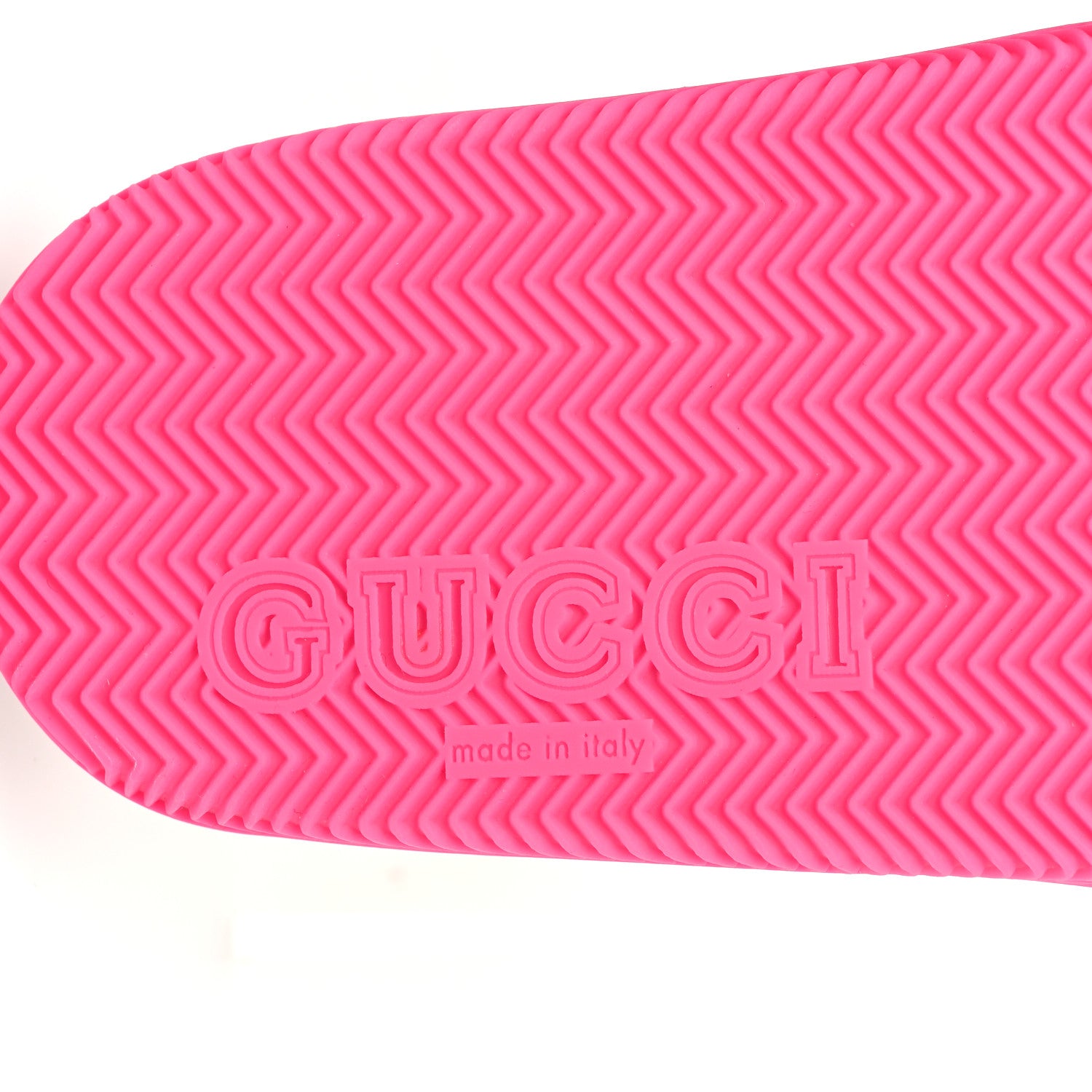 Gucci Rubber Web Womens Criss Cross Slide Sandals 39 Coral New Shamarock 6 of 9