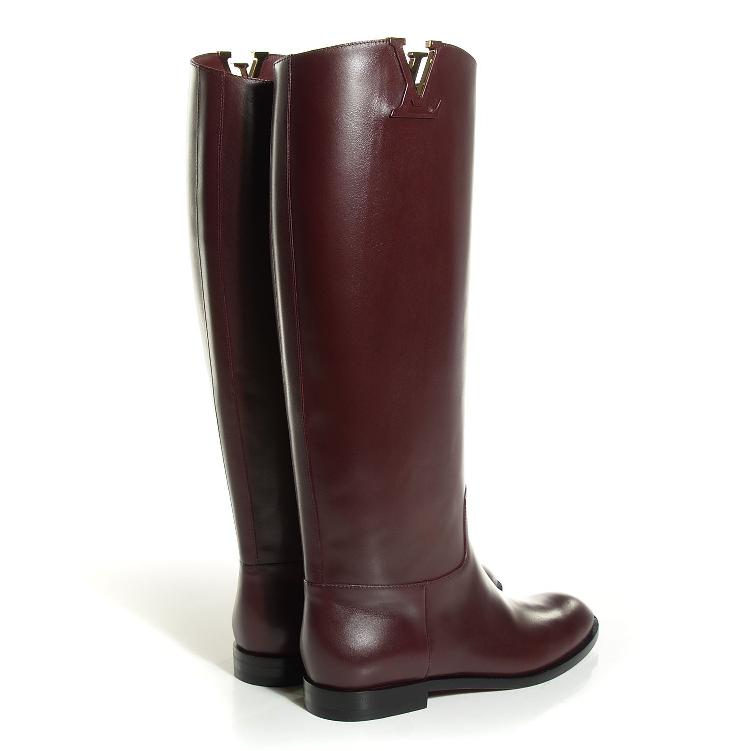 Louis Vuitton Heritage Flat High Boots 37 Bordeaux 4 of 7
