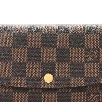 Louis Vuitton Damier Ebene Emilie Wallet Rose Ballerine 7 of 8