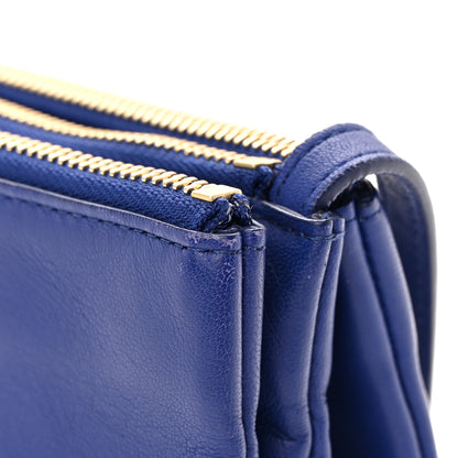 Celine Lambskin Small Trio Crossbody Bag Indigo 13 of 19