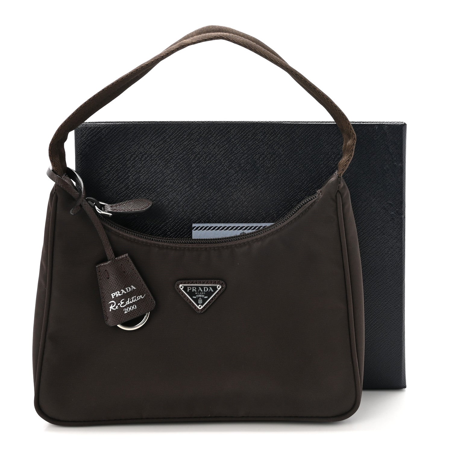 Prada Tessuto Nylon Mini Re-Edition 2000 Bag Caffe 10 of 10