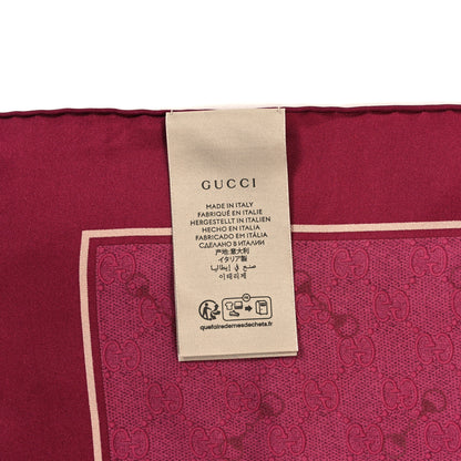 Gucci Modal Silk GG Gold Horsebit Square Scarf Pink Gold 3 of 3