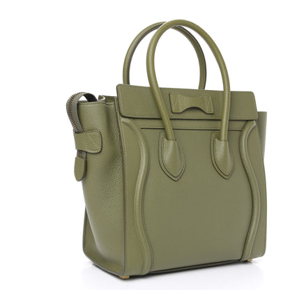 Celine Drummed Calfskin Micro Luggage Light Khaki 2 of 9