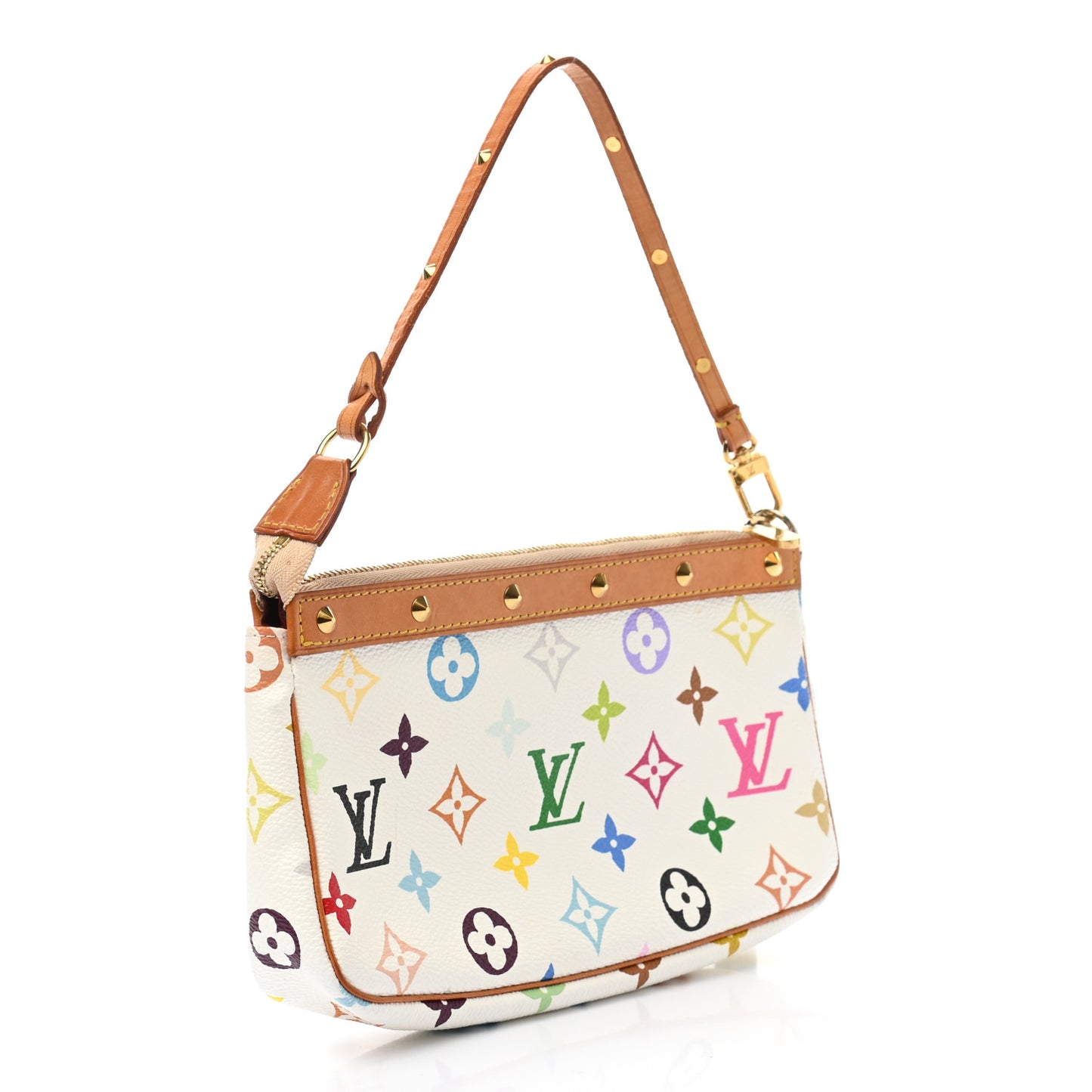 Monogram Multicolor Pochette Accessories White