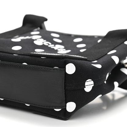 Balenciaga Cotton Canvas Polka Dot Navy Cabas XS Black White 10 of 10