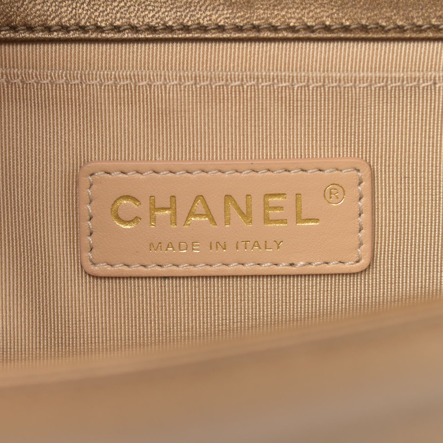 Chanel Metallic Lambskin Quilted Medium Boy Flap Dark Gold 6 of 11