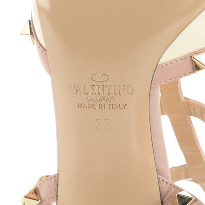 Valentino Garavani Patent Rockstud Ankle Strap 65mm Pumps 38 Light Ivory Poudre 8 of 9