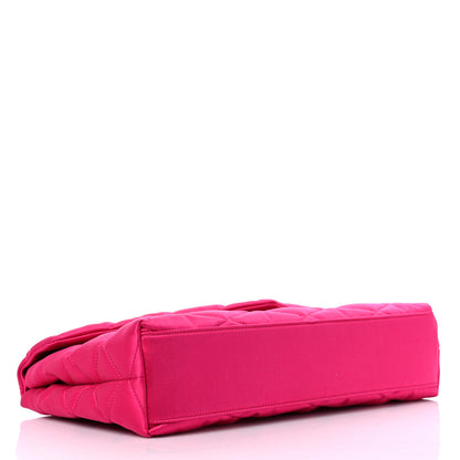 Saint Laurent Satin Quilted Sade Puffer Envelope Clutch Bubblegum 4 of 9
