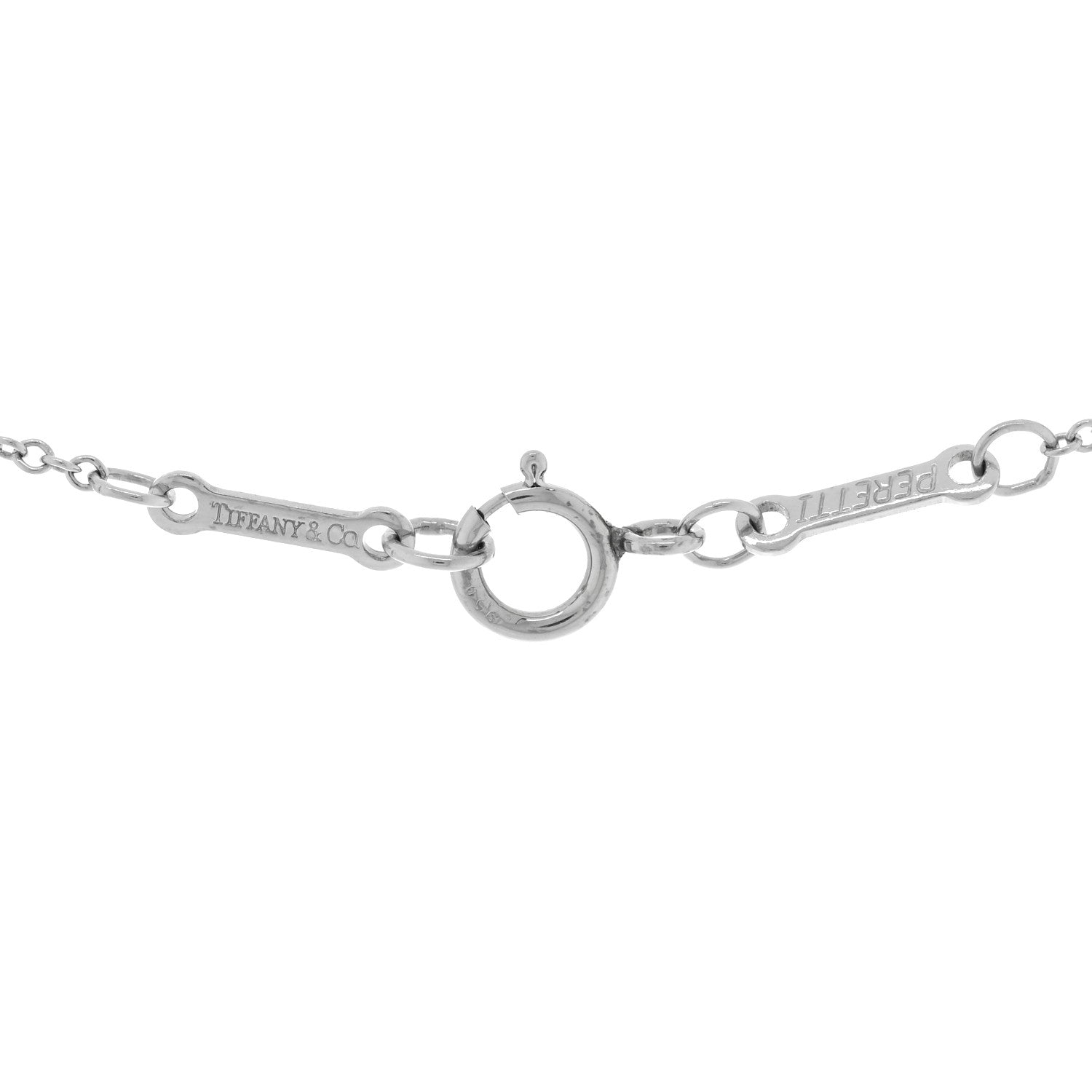 Tiffany Platinum Diamond .17ct Elsa Peretti Diamonds by the Yard Pendant Necklace 4 of 5
