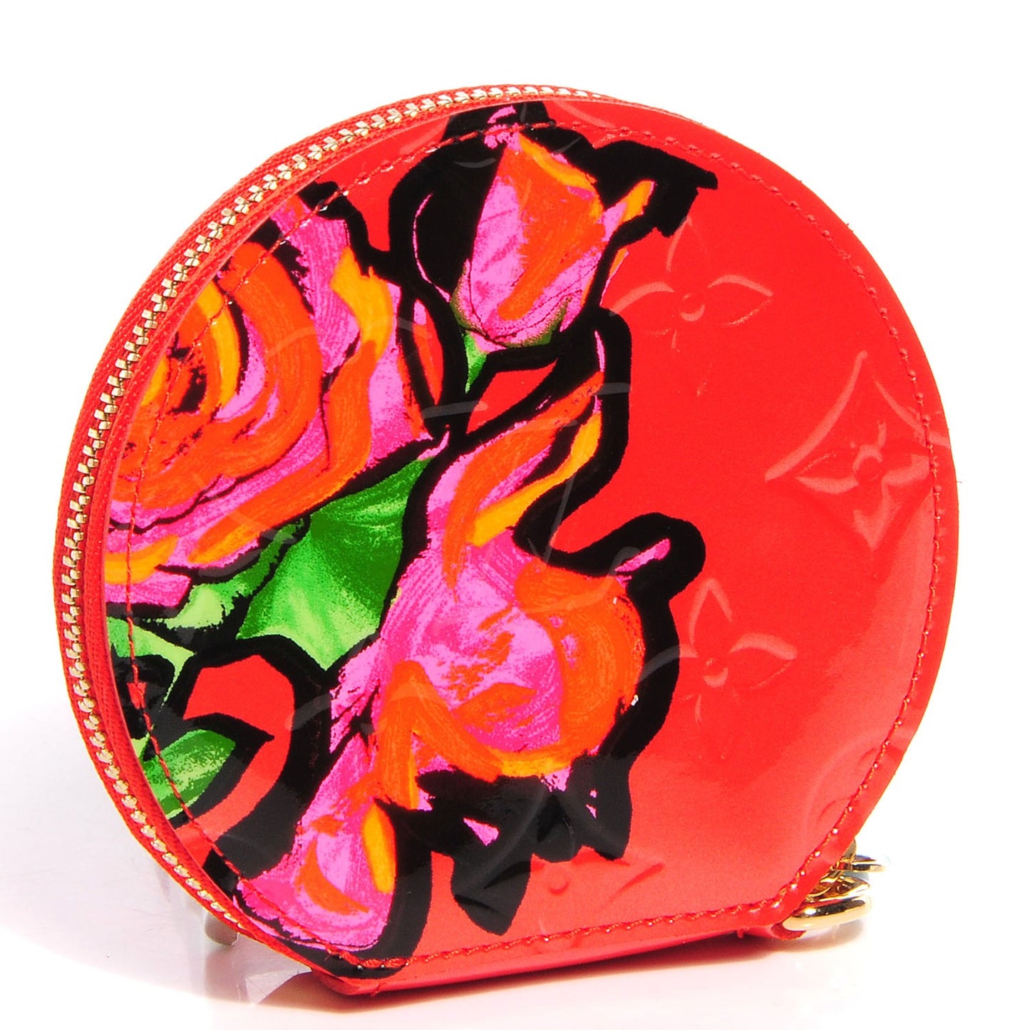 Vernis Roses Chapeau Coin Purse Orange Sunset