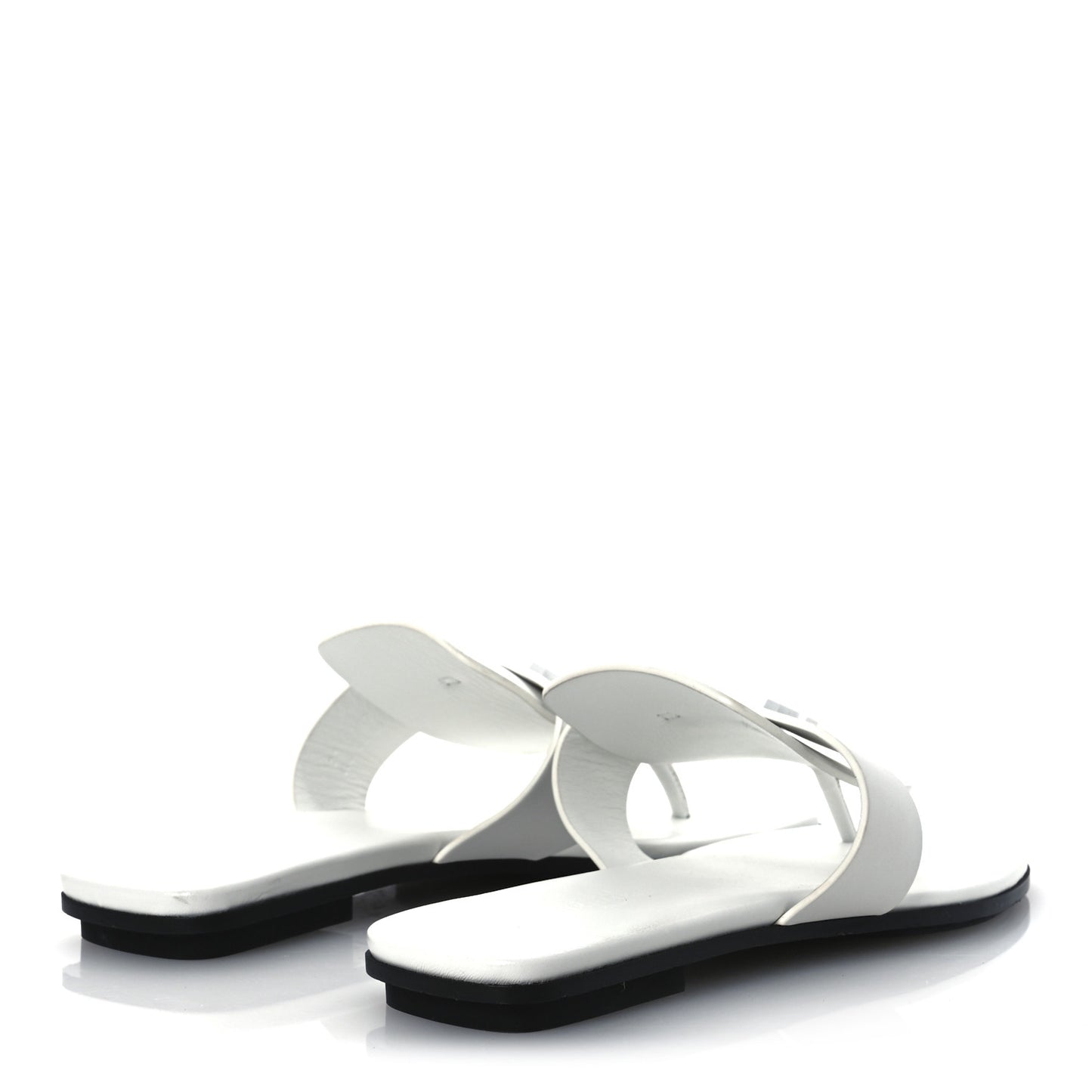Calfskin Womens Galerie Sandals 37.5 White