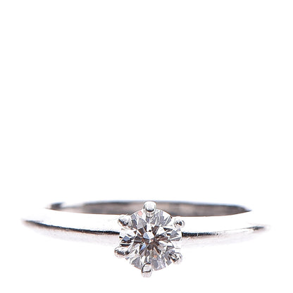 Tiffany Platinum Diamond .34ct Solitaire Ring 48 4.5 3 of 7
