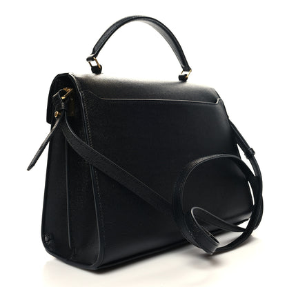 Saint Laurent Grain de Poudre Medium Classic Monogram Cassandra Top Handle Black 3 of 11