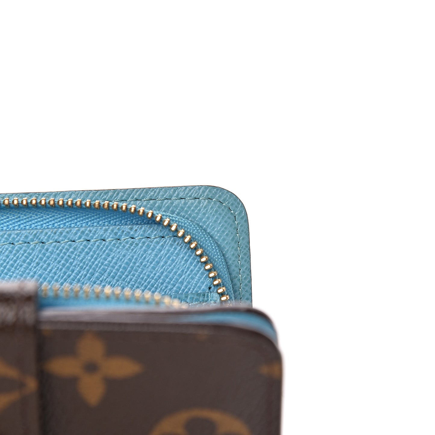 Monogram Groom Compact Zip Wallet Blue