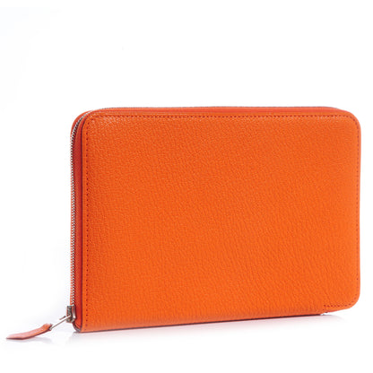 Hermes Chevre Mysore Azap GM Combined Wallet Orange 2 of 7