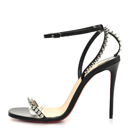 Christian Louboutin Kid Spiked So Me 100 Sandals 37.5 Black 1 of 8