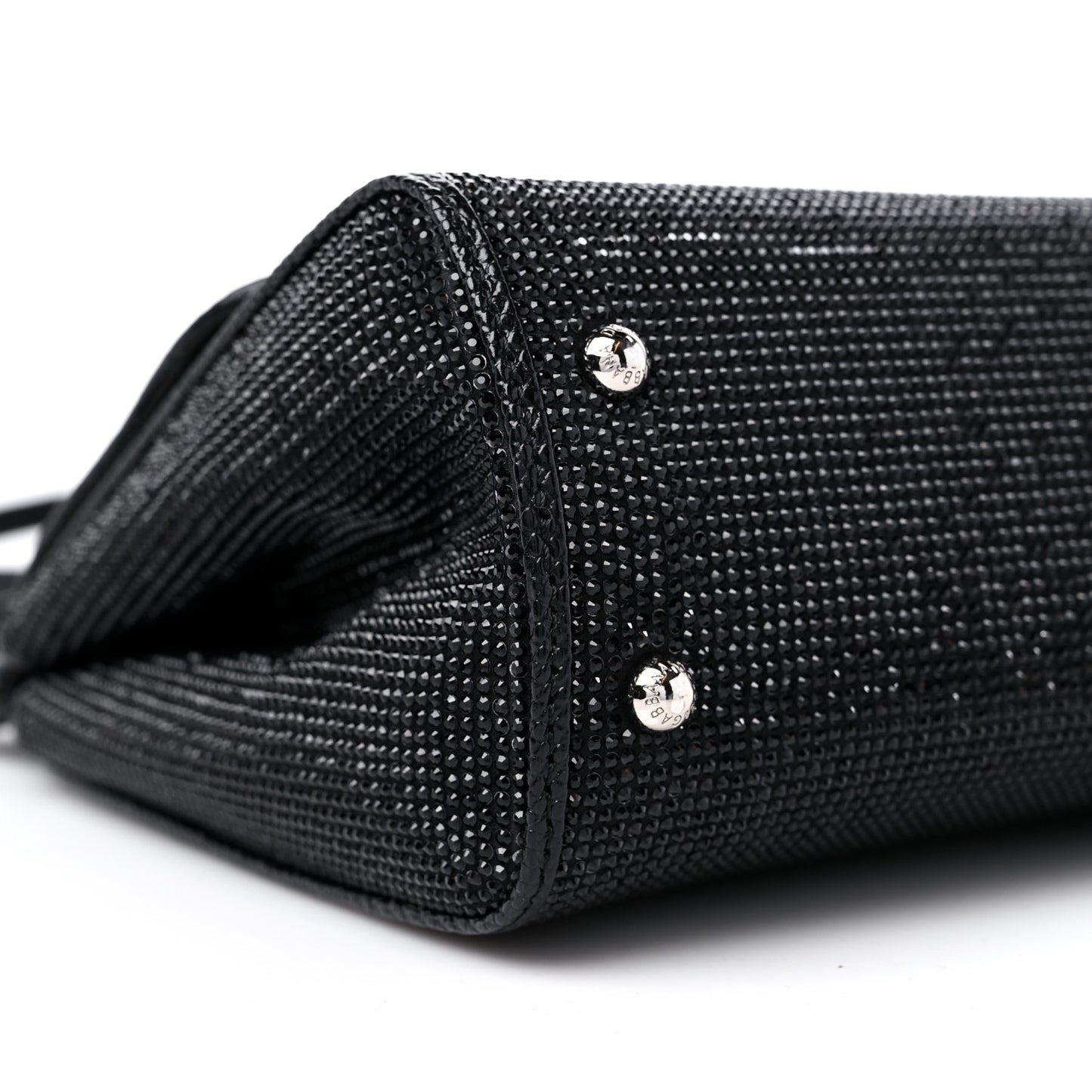 DOLCE &amp; GABBANA Crystal Small Miss Sicily Satchel Black